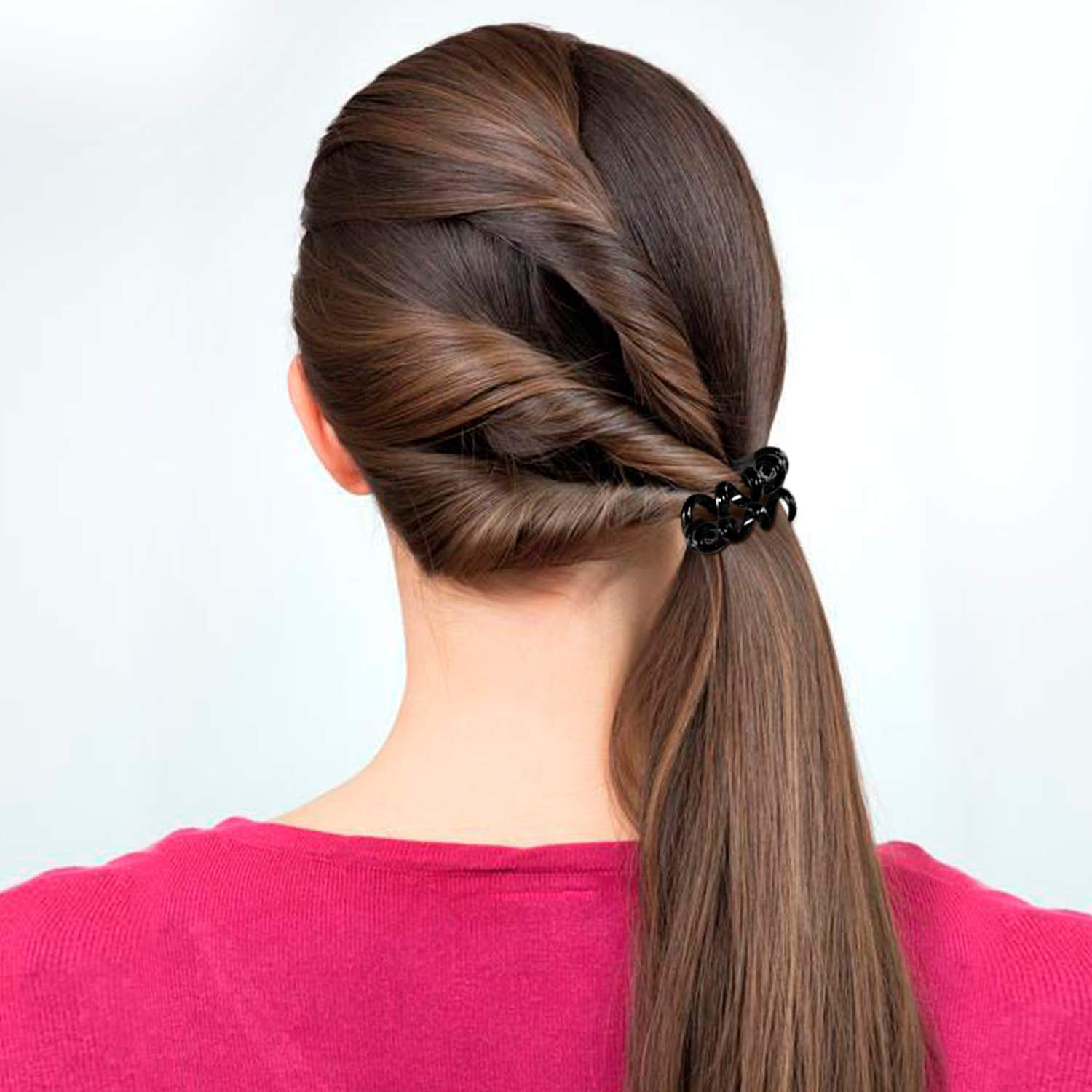 20 Pcs Spiral Hair Ties No Crease Coil Hair Bands for Thick Hair - Soft Phone Cord Ponytail Holders for Women & Girls - Perfect for Workouts, Yoga, Sports and Everyday Styling