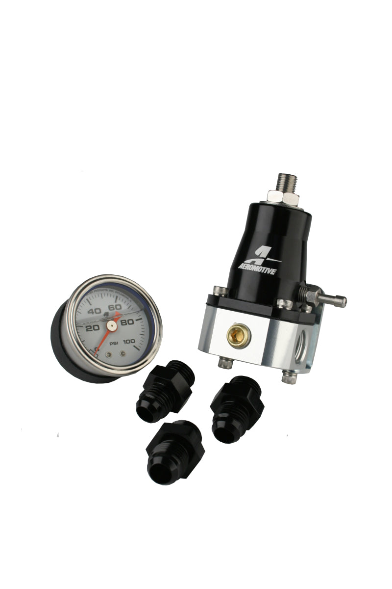 Aeromotive Fuel Pressure Regulator and Fitting Kit - High Performance EFI Fuel System Upgrade for Racing, Hot Rods & Custom Cars