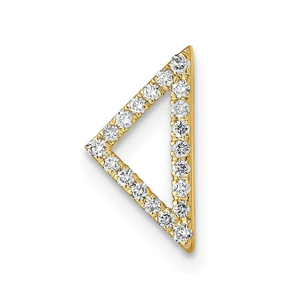 14k Yellow Gold Diamond Triangle Pendant Necklace - Elegant Slide Chain for Women - Perfect for Everyday Wear, Gifts & Special Occasions
