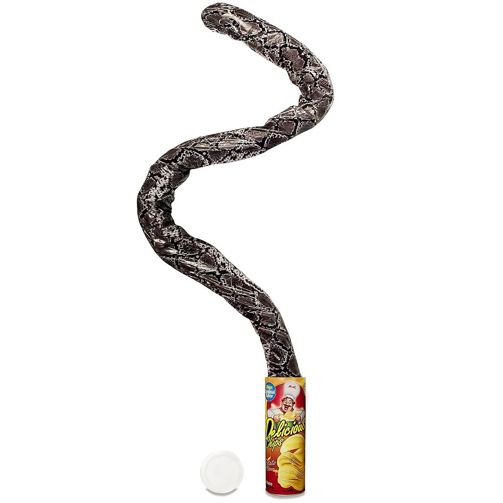 Funny Magic Potato Chip Can Snake Prank Toy - Scary Fries Joke Gift for April Fools & Halloween Party Decorations - Perfect for Pranks, Gag Gifts, and Spooky Decor