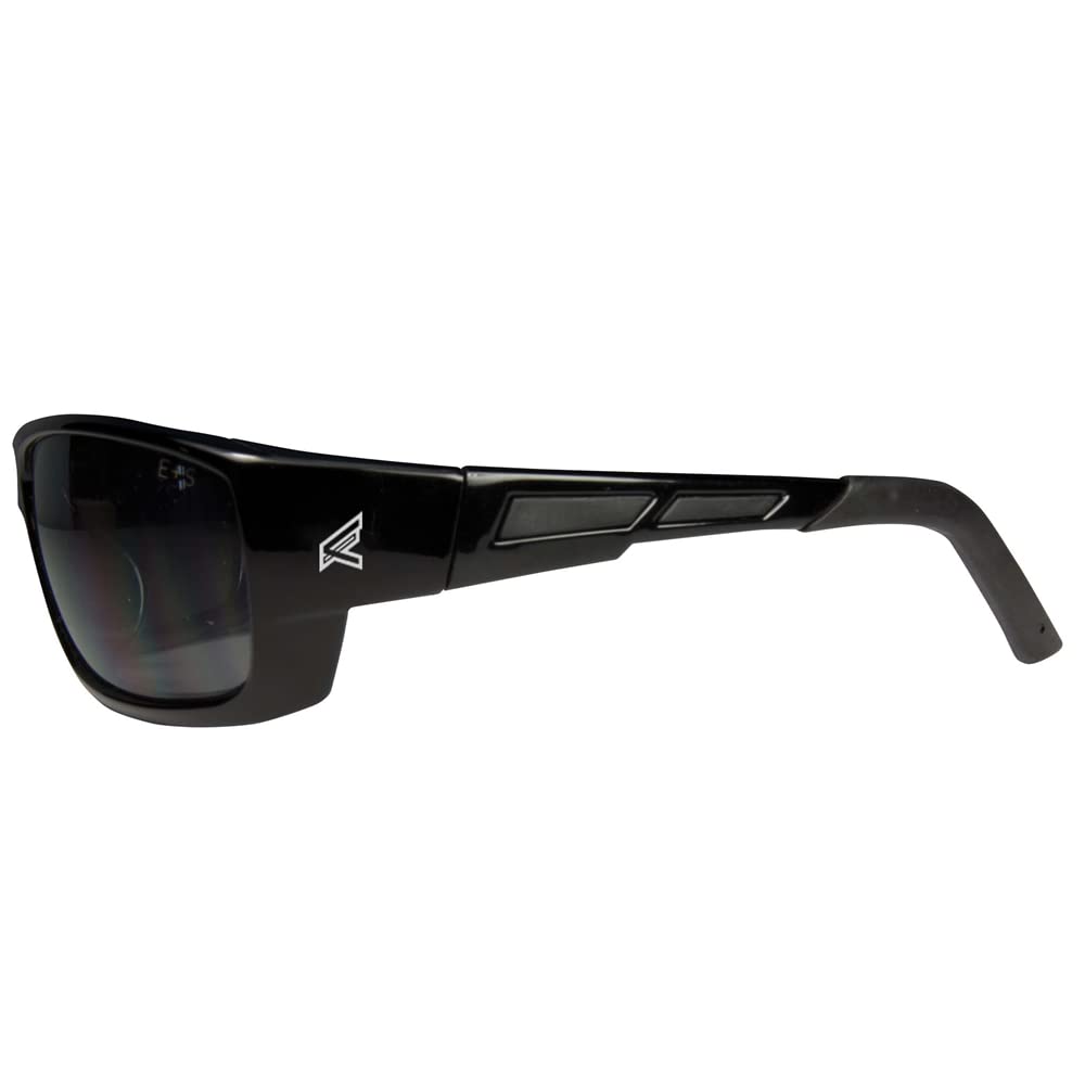 Edge PM116 Mazeno Wrap-Around Safety Glasses - ANSI/ISEA & MCEPS Certified, Anti-Scratch, UV400 Protection, Military Grade, Non-Slip Slim Fit (Black Frame/Smoke Lens) - Ideal for Construction, Shooting Range, Woodworking & Outdoor Activities
