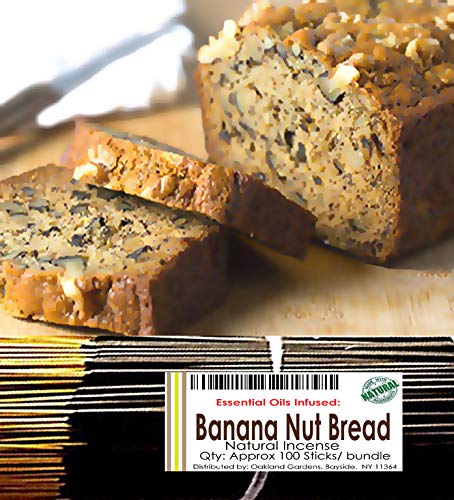 Oakland Gardens Premium Hand-Dipped Incense Sticks - Holiday Festive Series I (Banana Nut Bread Scent) | Aromatic Home Fragrance for Relaxation, Meditation & Holiday Decor