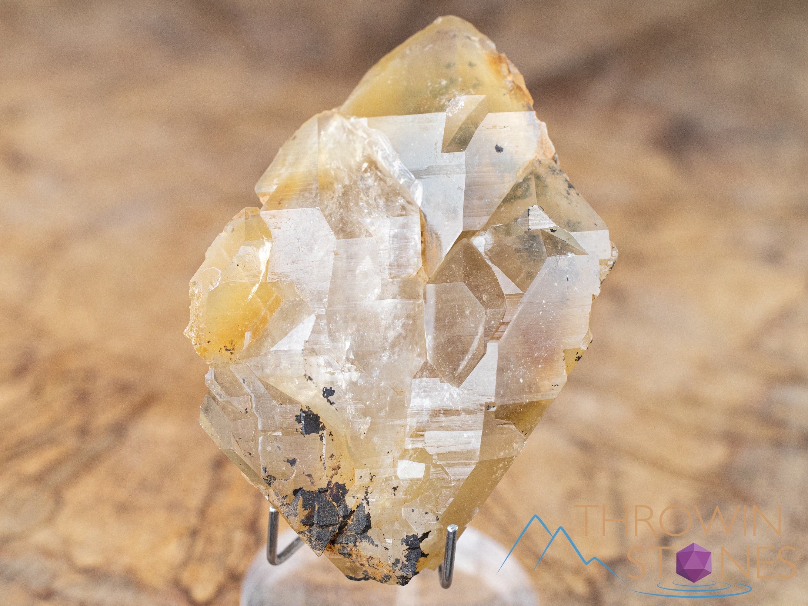 Natural Raw Quartz Crystal with Orange Rutile Inclusions - Healing Stone for Home Decor, Housewarming Gift & Spiritual Energy - Perfect for Meditation, Feng Shui & Positive Vibes