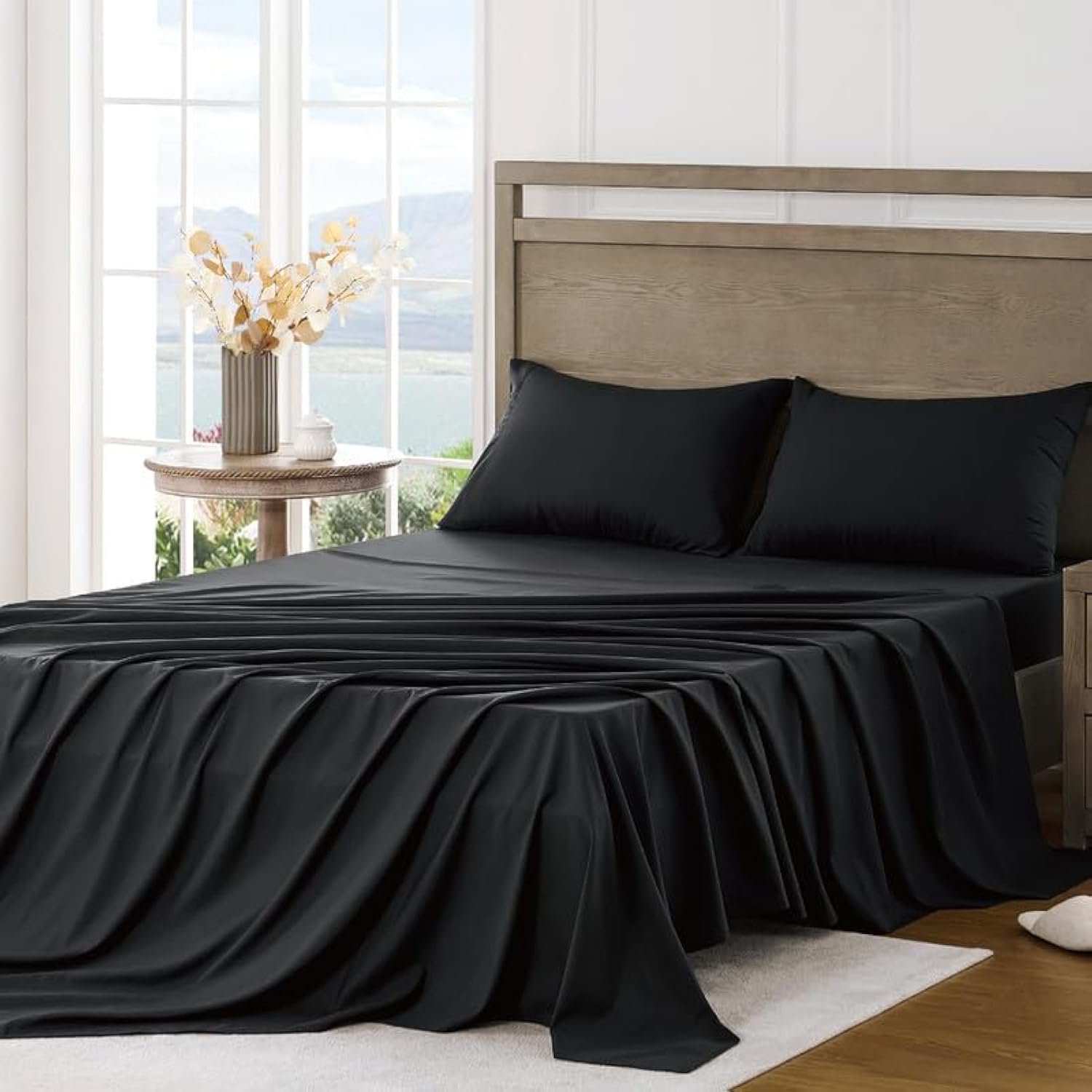 FreshCulture Queen Sheet Set - Ultra Soft Brushed Microfiber Bed Sheets for Queen Size Bed - Deep Pocket 16-18