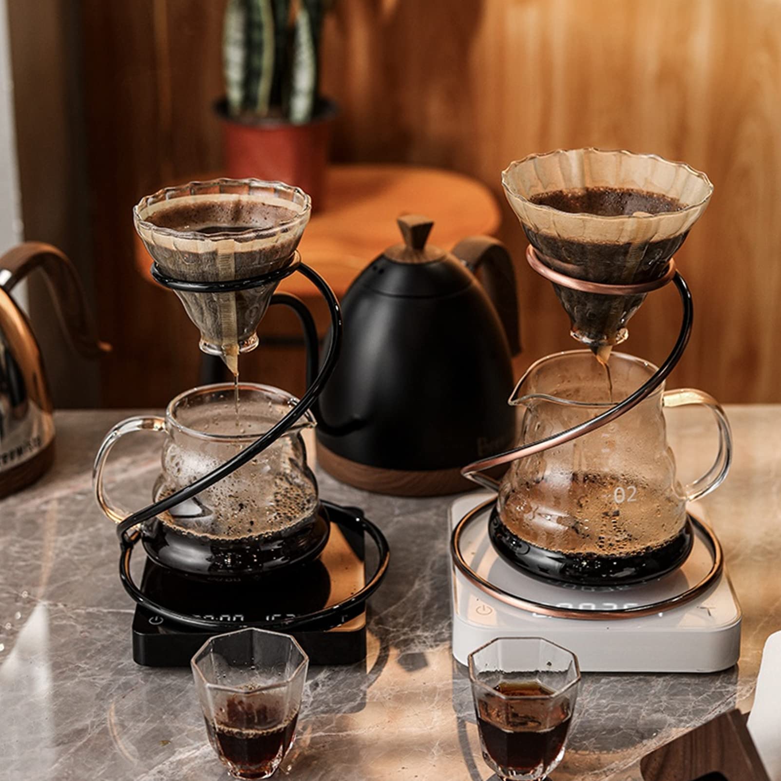 Hemoton Snake-Shaped Coffee Filter Stand - Black Dripper Holder for Manual Pour Over & Espresso Machines | Perfect for Home, Office & Cafe Use