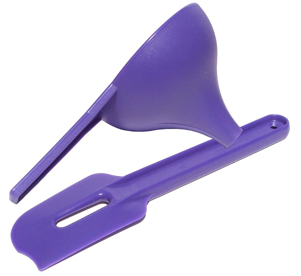 Premium Tupperware Kitchen Gadgets Set - Large Funnel & Paddle Scraper in Lupine Purple | Durable Food Storage Accessories for Baking, Cooking & Meal Prep | Dishwasher Safe Kitchen Tools