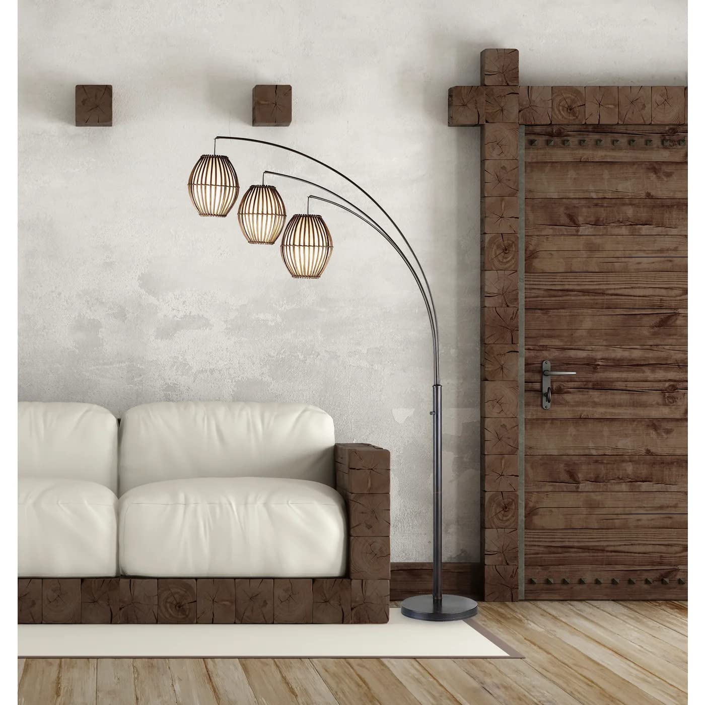 Adesso 4026-26 Maui Arc Floor Lamp - 82 Inch Tall, 3x60W Incandescent or 13W CFL Bulb Compatible, Antique Bronze Finish - Perfect for Living Room, Bedroom or Office Lighting