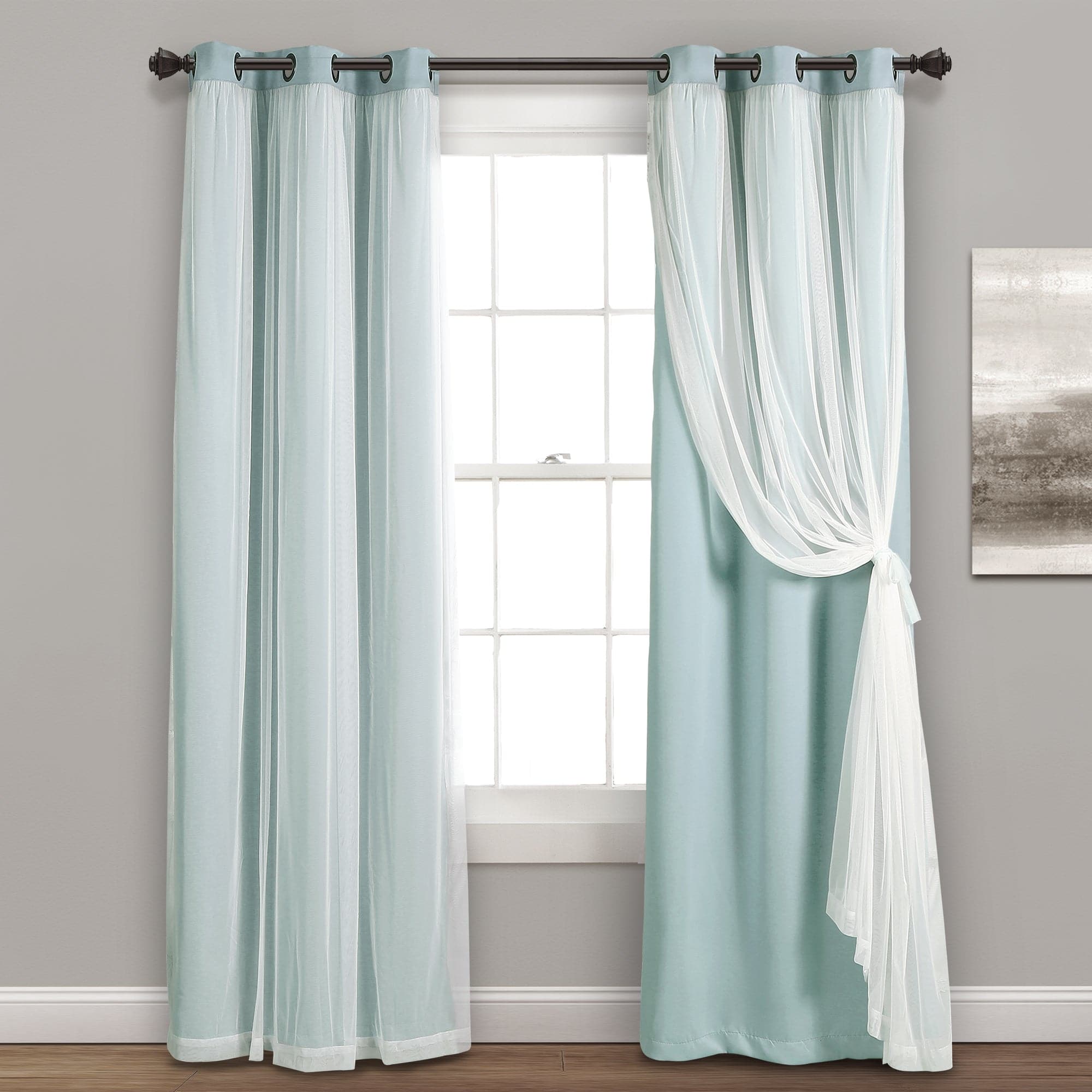 Blackout Curtains with Grommet Top & Insulated Lining - Thermal Sheer Window Panels for Bedroom, Living Room & Home Office - Energy Efficient & Noise Reducing