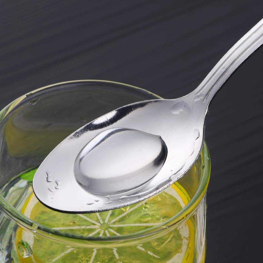 12-Pack 8-Inch Long Handle Iced Tea Spoons - Premium 18/10 Stainless Steel Coffee & Cocktail Stirring Spoons for Tea, Coffee, Ice Cream, and Beverages - Durable Silverware for Home, Cafe, and Restaurant Use