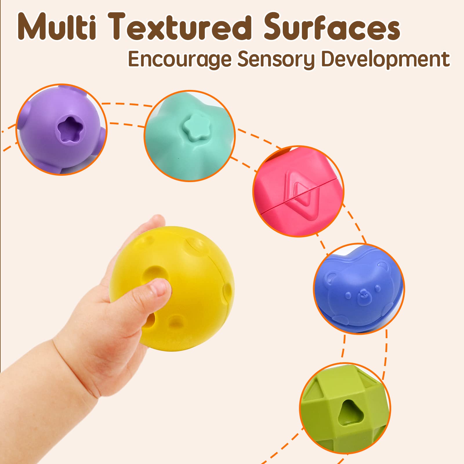 Best Montessori Sensory Toys for 1-2 Year Olds - 7-in-1 Educational Baby Toy Set with Shape Sorter & Stacking Blocks - Perfect Gift for 12-18 Month Old Boys & Girls - Ideal for Toddler Learning, Birthday Gifts & Early Childhood Development