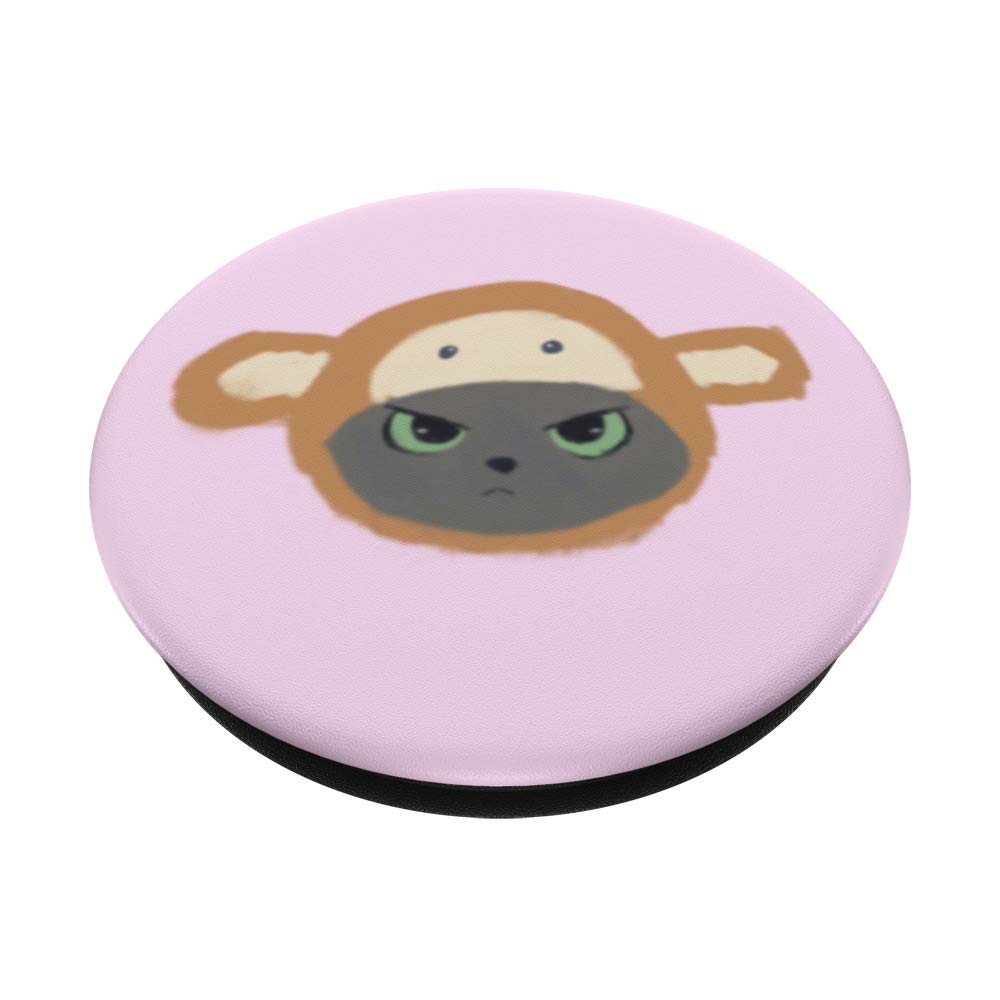 Angry Monkey Cat Tabby PopSockets - Expandable Grip & Stand for iPhone, Samsung & Tablets - Perfect for Gaming, Selfies & Everyday Phone Protection