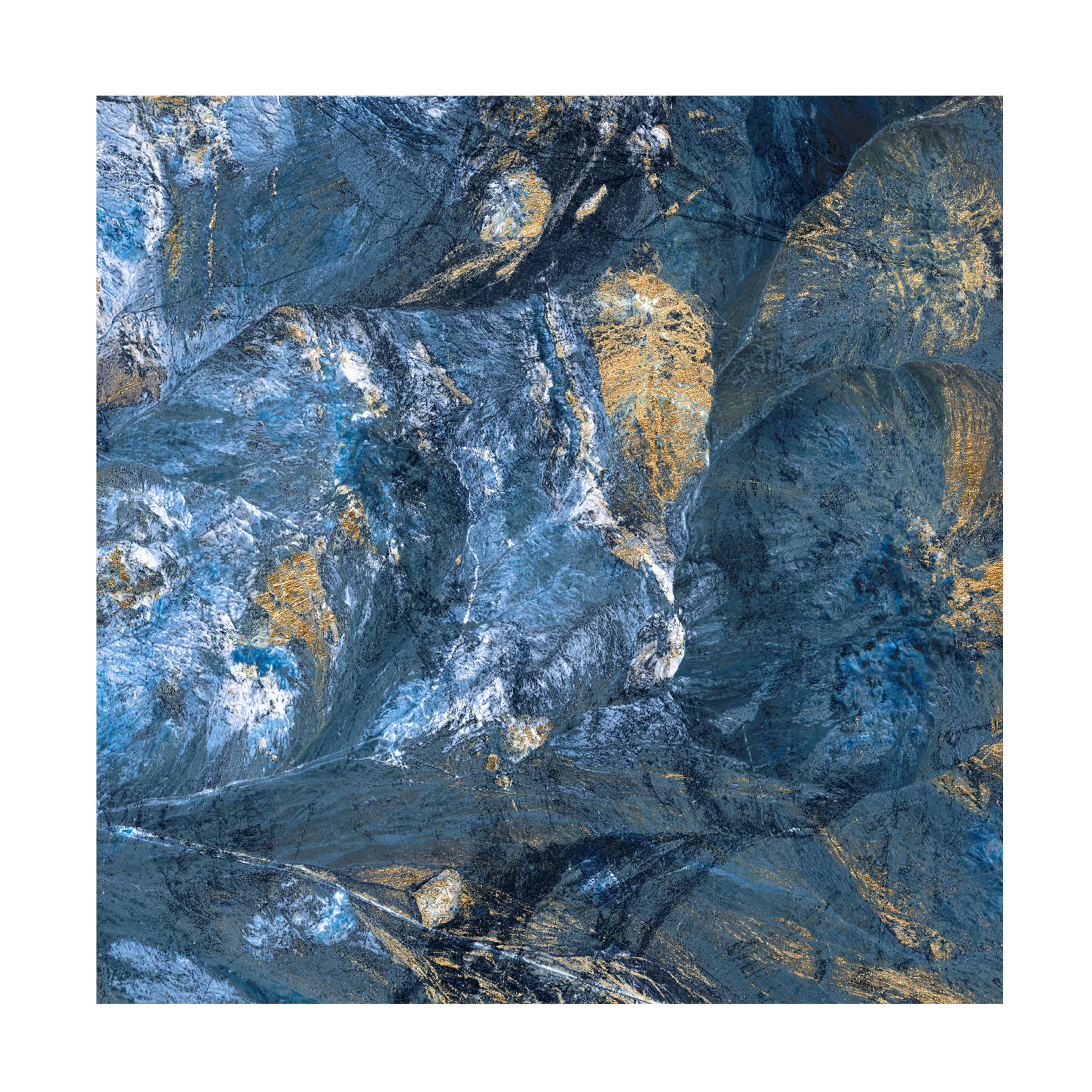 Trademark Fine Art 'Gilded Indigo II' Abstract Canvas Wall Art Print by Jarman Fagalde - Modern Home & Office Decor for Living Room, Bedroom