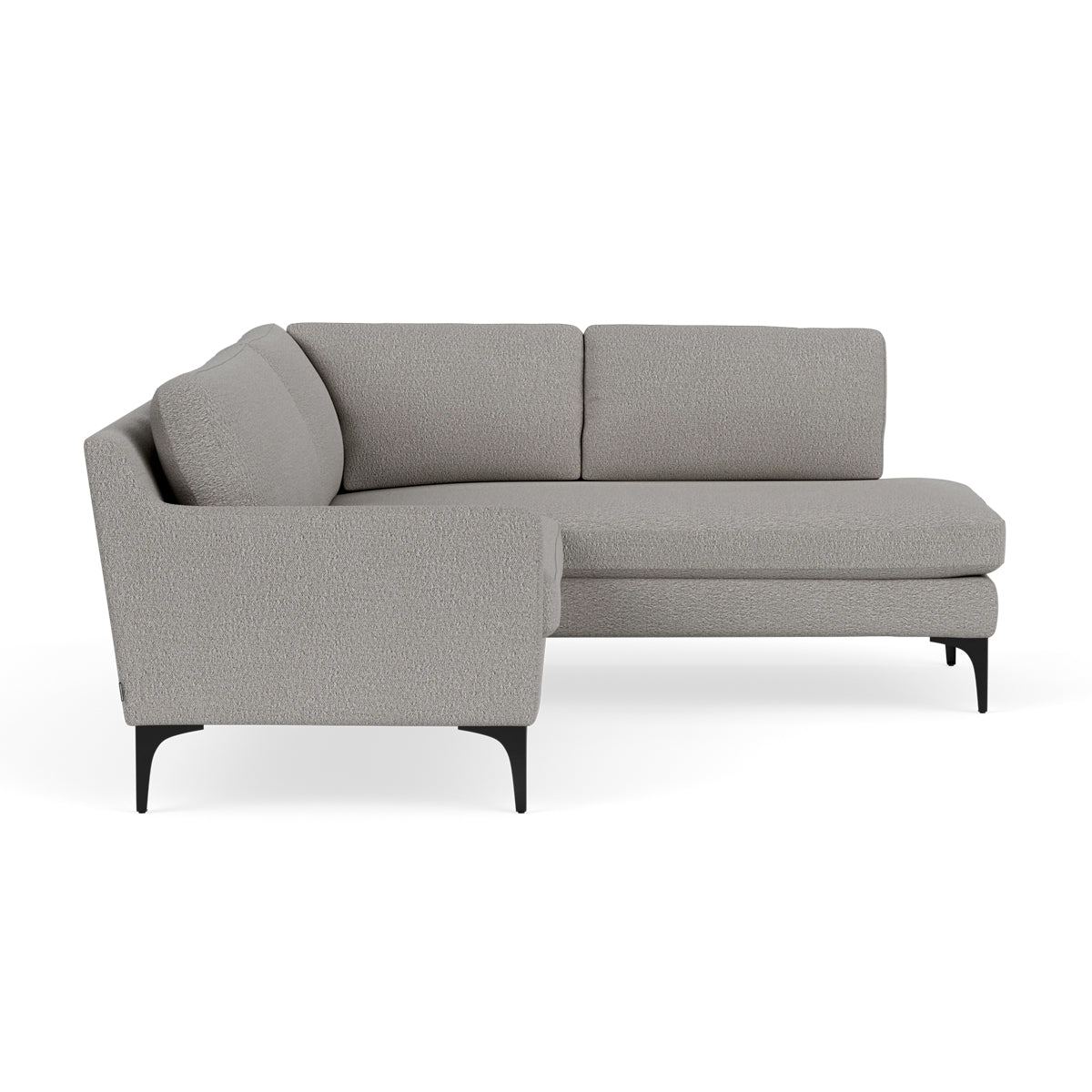 Astha Boucle Right Corner Sofa - Modern L-Shaped Sectional Couch for Living Room, Lounge & Small Spaces | Soft Upholstery, Comfortable Seating, Stylish Home Decor