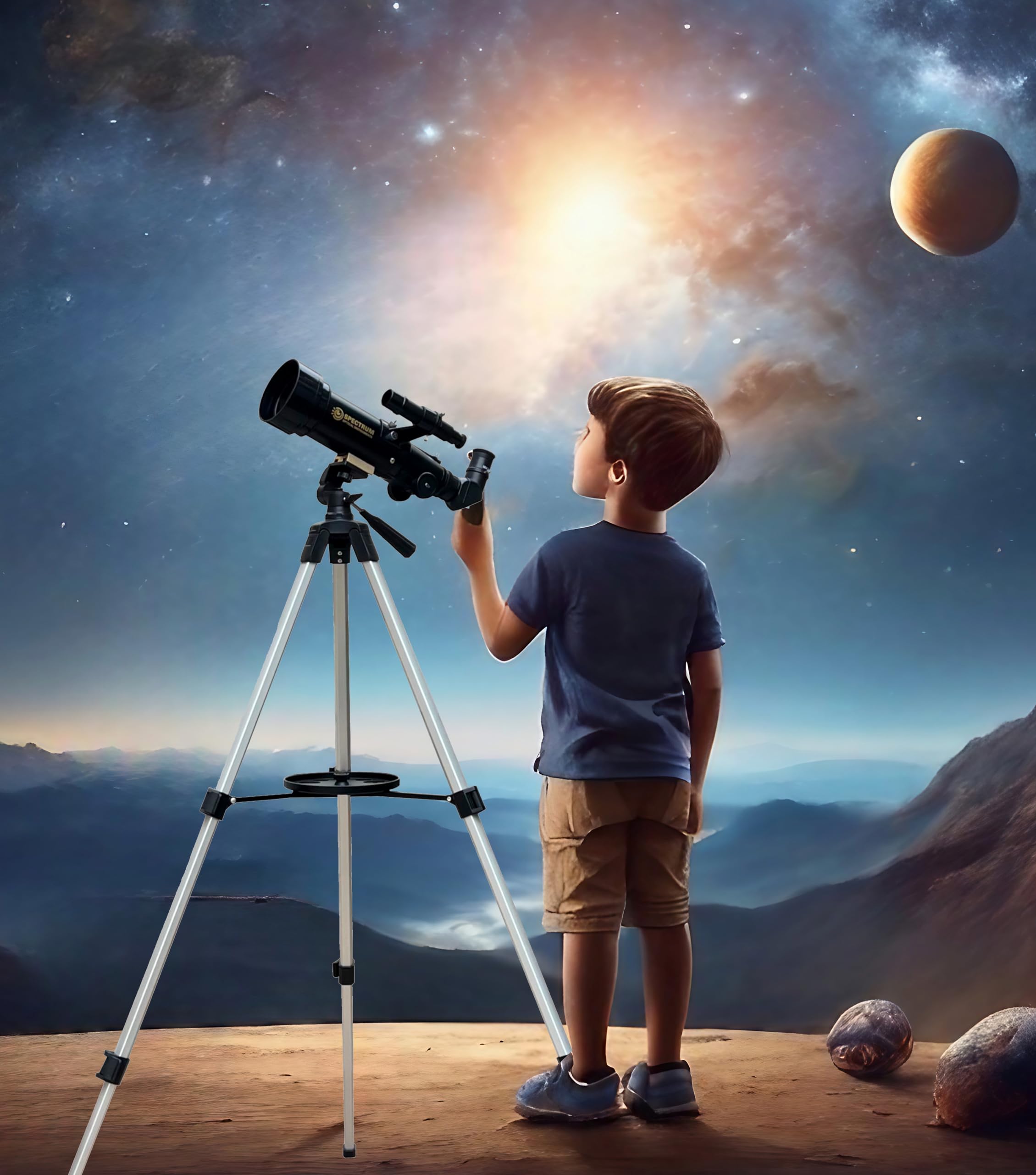 Premium 70mm Aperture Refractor Telescope for Kids & Adults - Astronomy Telescope with Carry Bag & Phone Adapter | Perfect for Stargazing, Moon Observation & Outdoor Exploration (Ages 8+)
