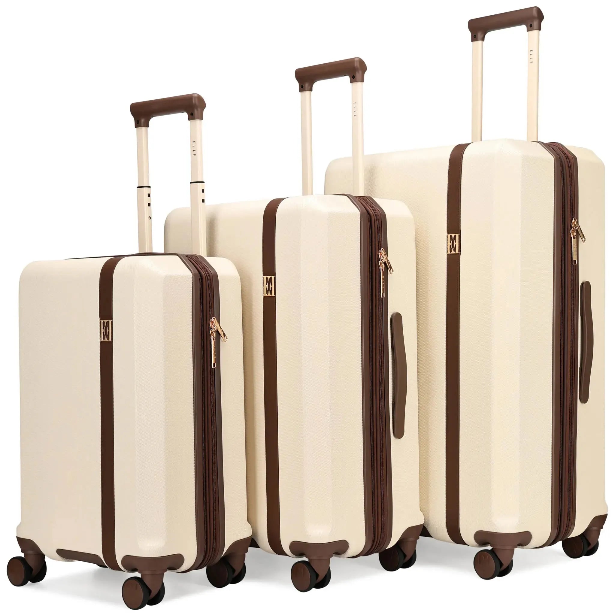 Luxe Journey 3-Piece Expandable Vintage Suitcase Set - Perfect for Travel, Vacations & Business Trips