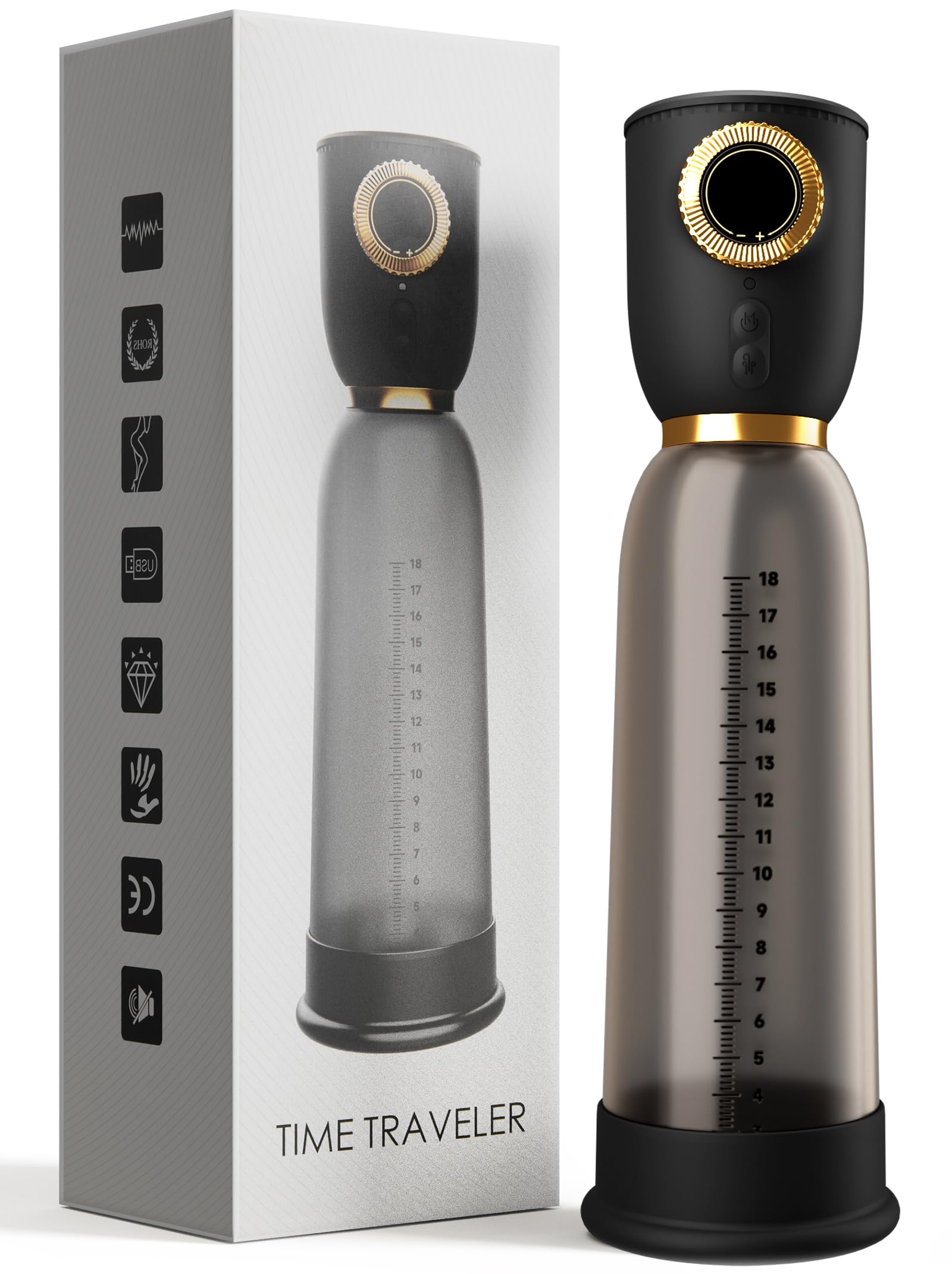 Electric Penis Pump for Men - 6 Training Modes & 5 Suction Intensities Male Enhancement Vacuum Pump, Penis Extender & Masturbator Air Pressure Sex Toy - Perfect for Solo Play & Couples Intimacy