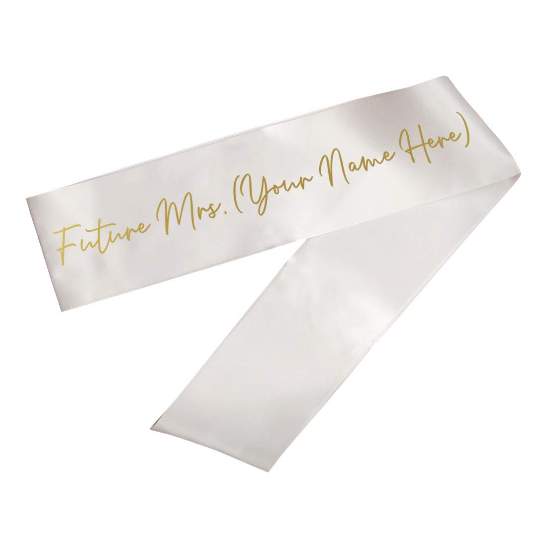 Custom Personalized Bride Sash - Gold Foil 