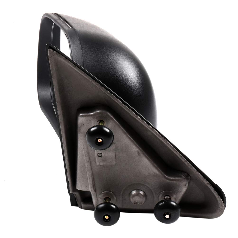 FINDAUTO Driver Side Mirror Manual Folding Non-Heated Side View Mirror Replacement for 2005-2010 Dodge Dakota - Black ABS Passenger Car Mirror (Part# CH1320219) - Perfect for Parking, Lane Changes & Improved Rear Visibility