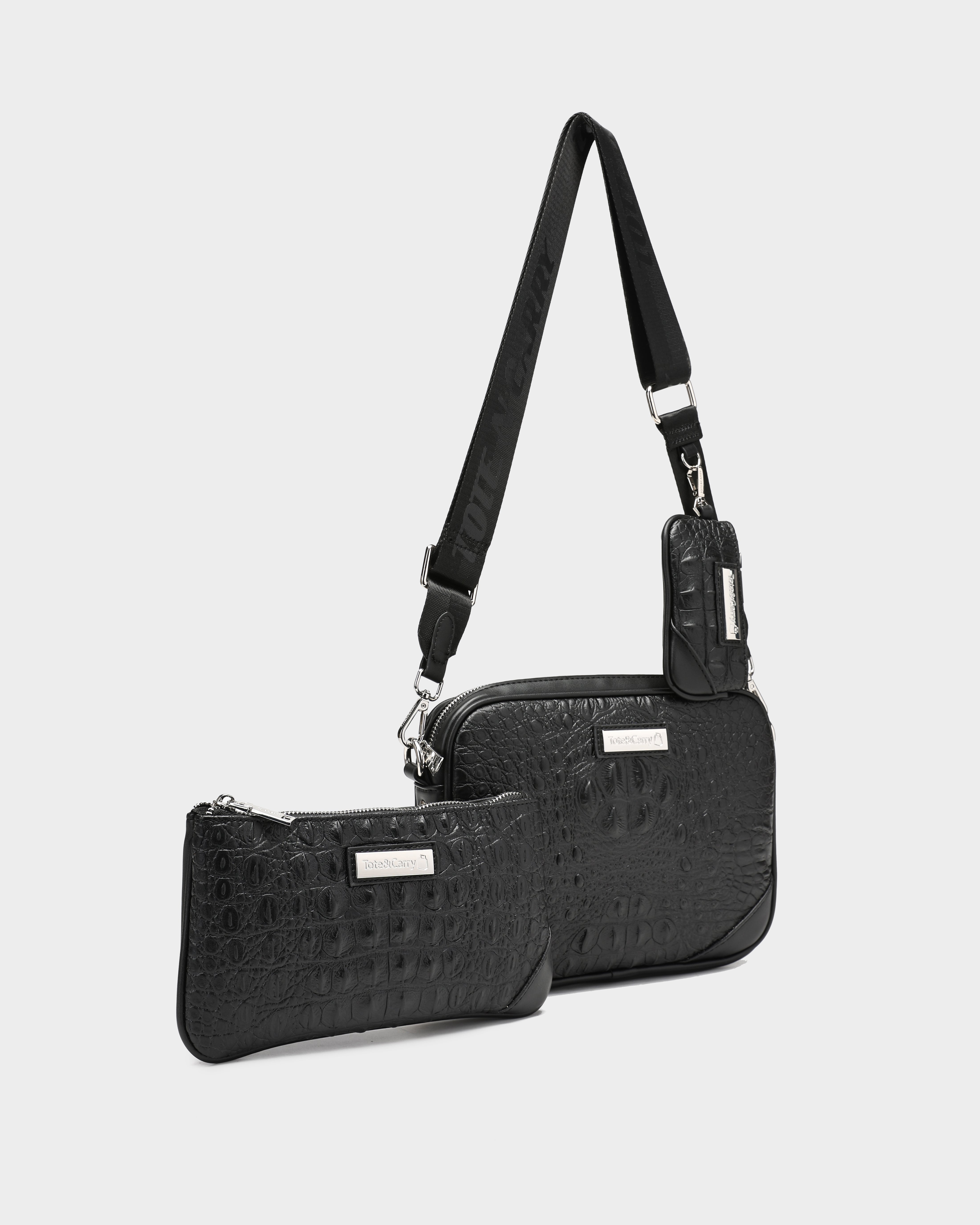 Apollo 2 Crossbody Bag Set - Stylish Black Shoulder Bag for Women & Men | Perfect for Travel, Work & Everyday Use