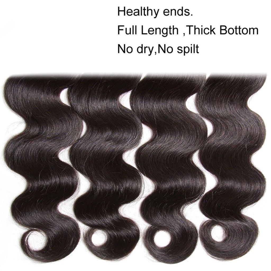 UNice Hair Icenu Series 8A Indian Body Wave Virgin Hair Extensions - 100% Unprocessed Human Hair Weave (16/18/20 Inches) Natural Black Color | Perfect for Daily Wear, Parties & Special Occasions