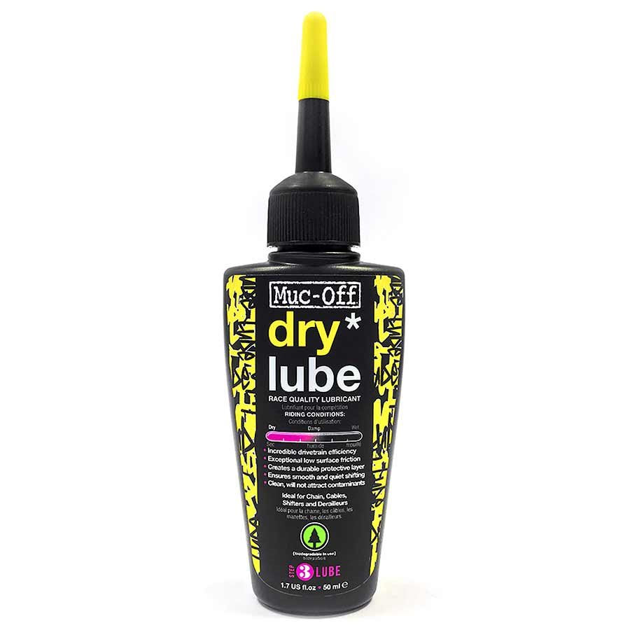 Muc Off Dry Chain Lubricant - Bike Chain Lube for All Weather Conditions - Ideal for Road & Mountain Bikes - Prevents Dirt Build-Up & Extends Chain Life