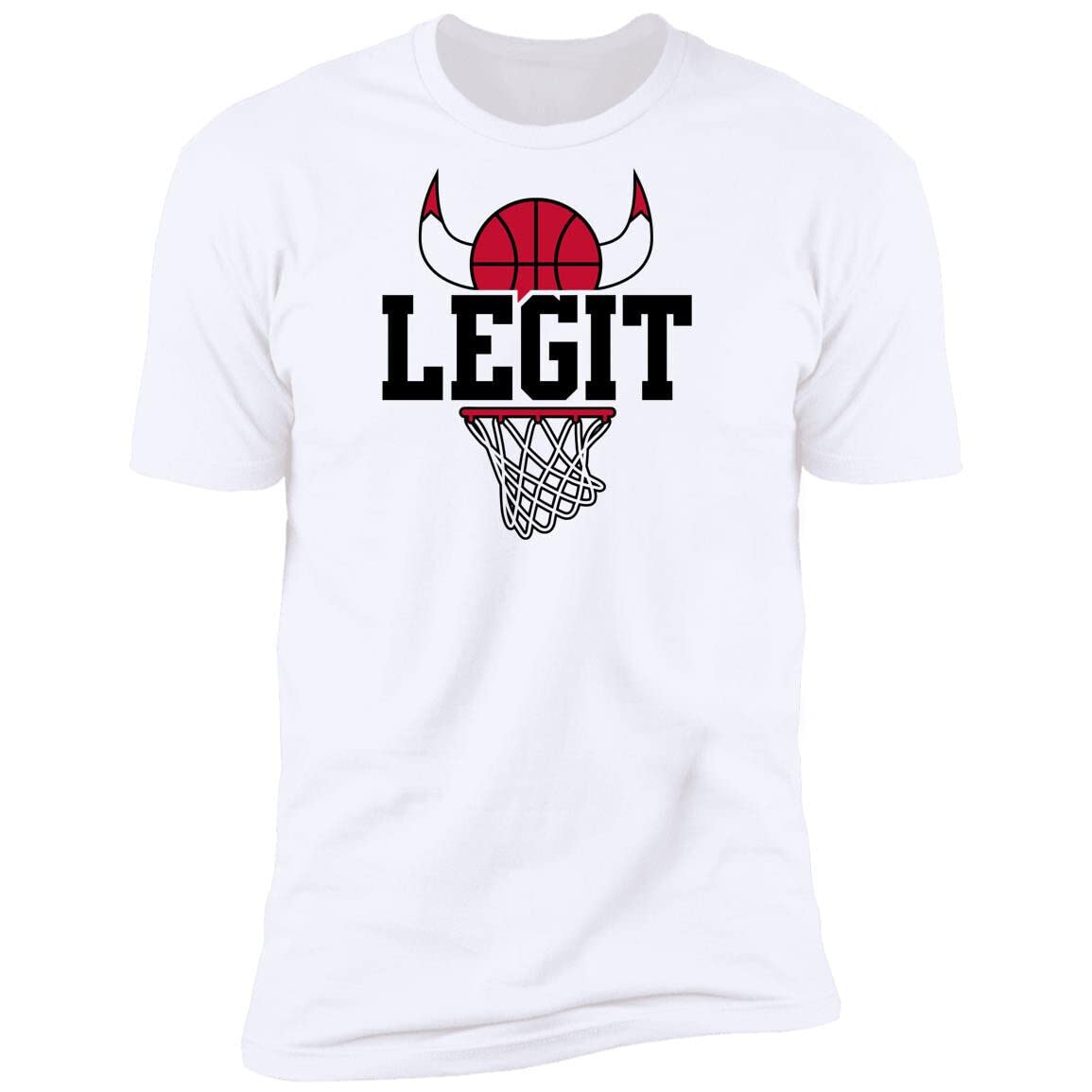 LEGIT Basketball T-Shirt for Men - Premium Cotton Jersey Tee - Streetwear & Casual Wear for Basketball Fans and Athletes