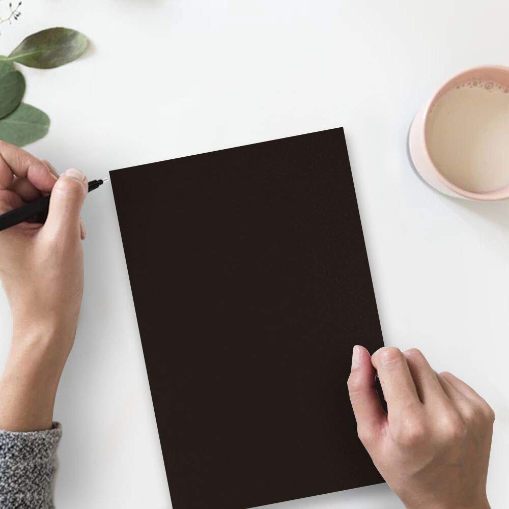 JAM PAPER Matte 65lb Cardstock - 8.5 x 11 Coverstock Paper - 176 GSM Smooth Black - 250 Sheets per Ream - Perfect for Scrapbooking, Invitations & DIY Crafts