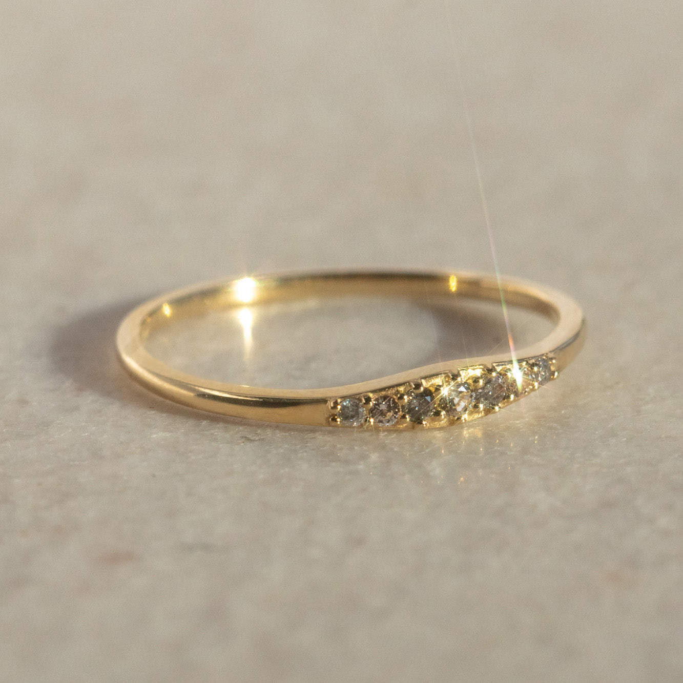 Solid Gold Classic Salt and Pepper Diamond Ring - Vintage Inspired Engagement & Wedding Band - Perfect for Everyday Wear & Special Occasions