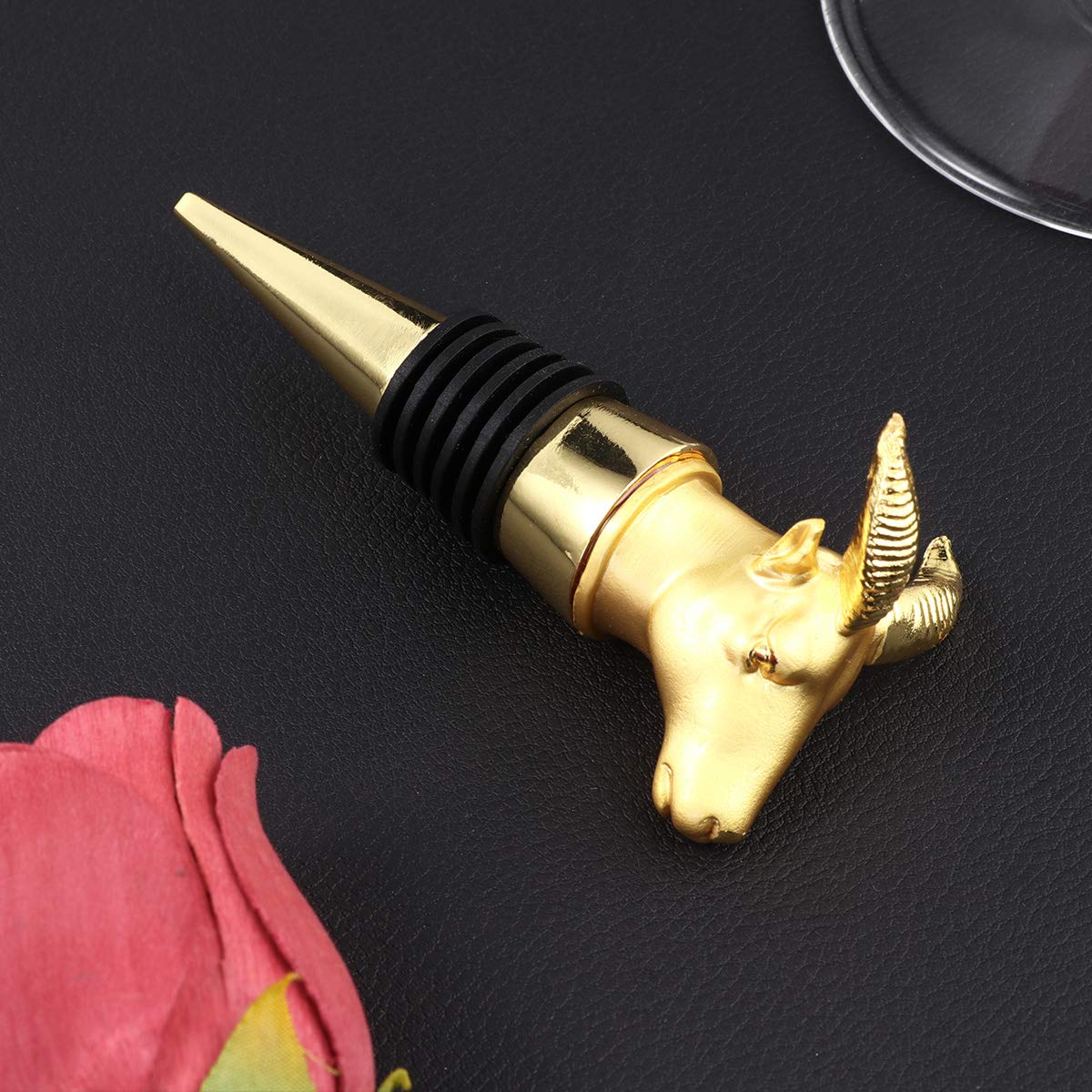 DOITOOL 1pc Alloy Wine Bottle Stopper - Reusable Cork Plug for Red, White & Sparkling Wine - Perfect for Home Bars, Restaurants & Gifts