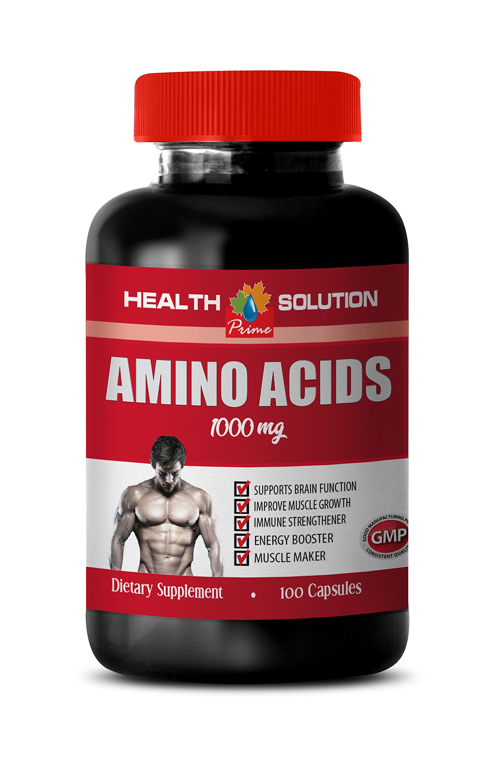 Best Nitric Oxide Booster for Muscle Growth - 1000mg Amino Acid Complex with L-Arginine & L-Citrulline | Pre Workout Supplement (100 Capsules) | Enhance Performance & Recovery for Gym & Fitness