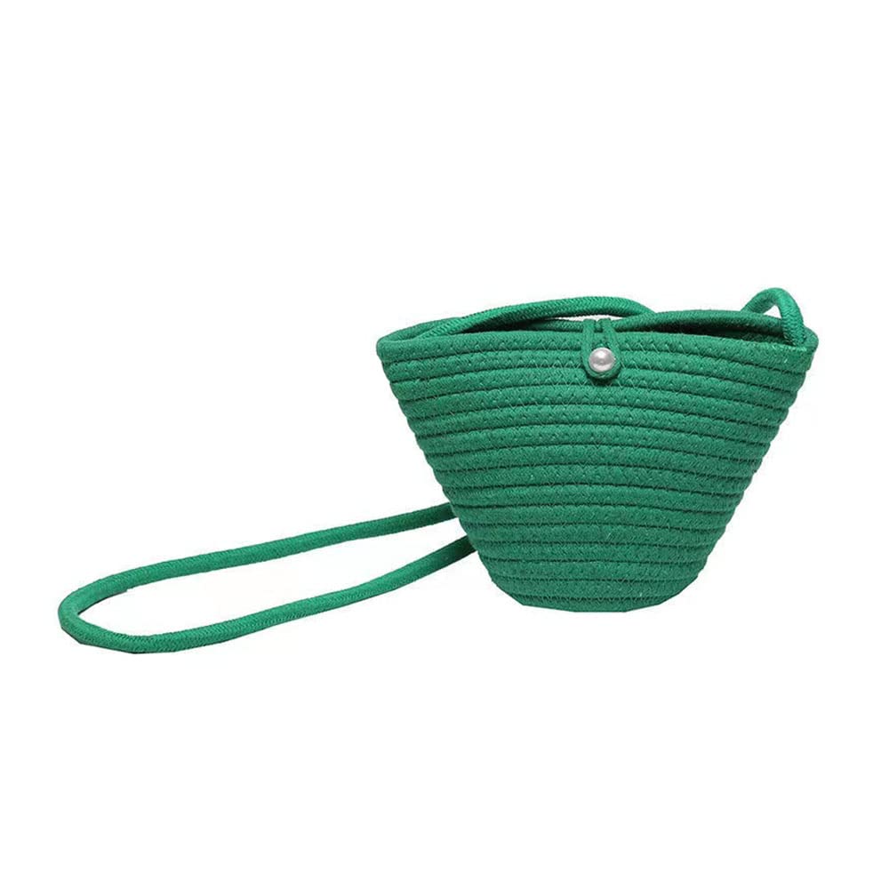 Handwoven Straw Crossbody Bag for Women - Eco-Friendly Cellphone Purse & Summer Beach Bucket Bag | Perfect for Travel, Shopping, and Outdoor Activities