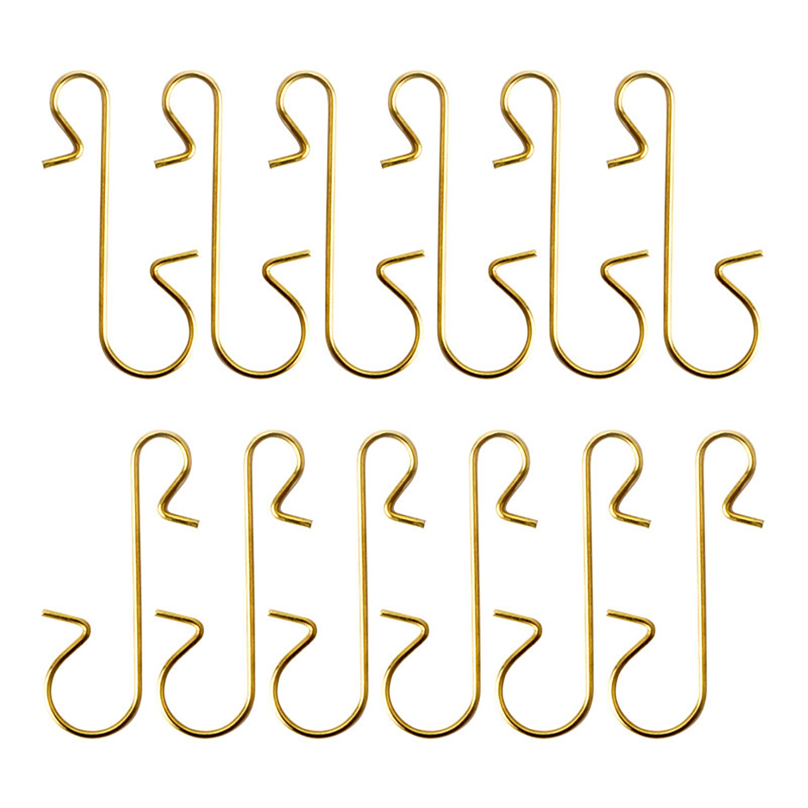 100pcs Gold Metal Wire Ornament Hooks for Christmas Tree - Heavy Duty Hangers for Decorating with Balls, Baubles & Holiday Decor - Perfect for Xmas Tree, Wreaths, Garland & Home Holiday Decoration