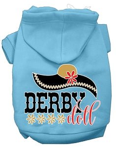 Stylish Derby Doll Screen Print Dog Hoodies - Multiple Colors for Small & Large Dogs - Perfect for Outdoor Walks & Pet Fashion