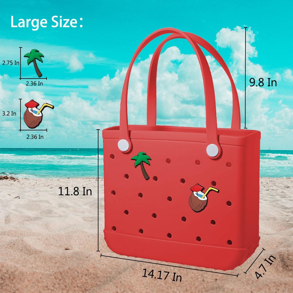 Waterproof Beach Tote Bag for Women - Sandproof Travel Handbag for Pool & Outings