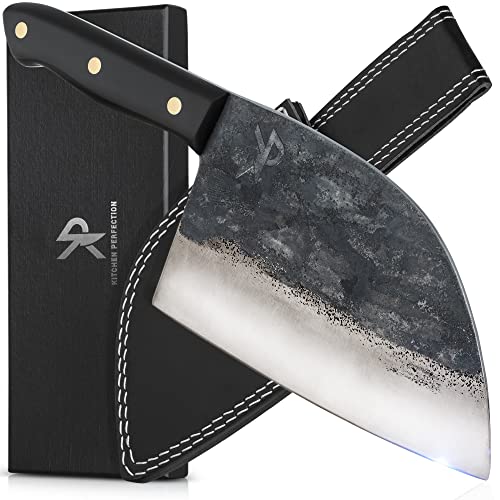 Handmade Meat Cleaver W/ Leather Sheath