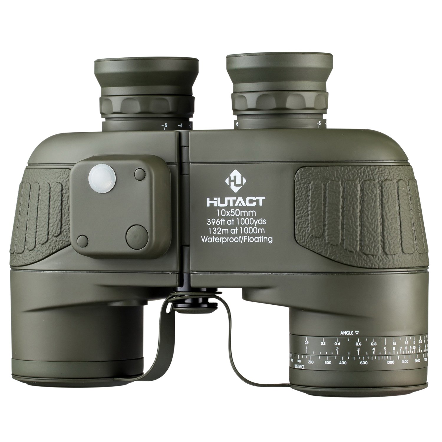 HUTACT 10x50 Binoculars for Adults with Built-in Compass & Range Finder - High Power HD Optics for Bird Watching, Hunting, Travel & Outdoor Adventures - Large Eyepiece Lens & Wide Field of View - Perfect for Hiking, Camping & Wildlife Observation