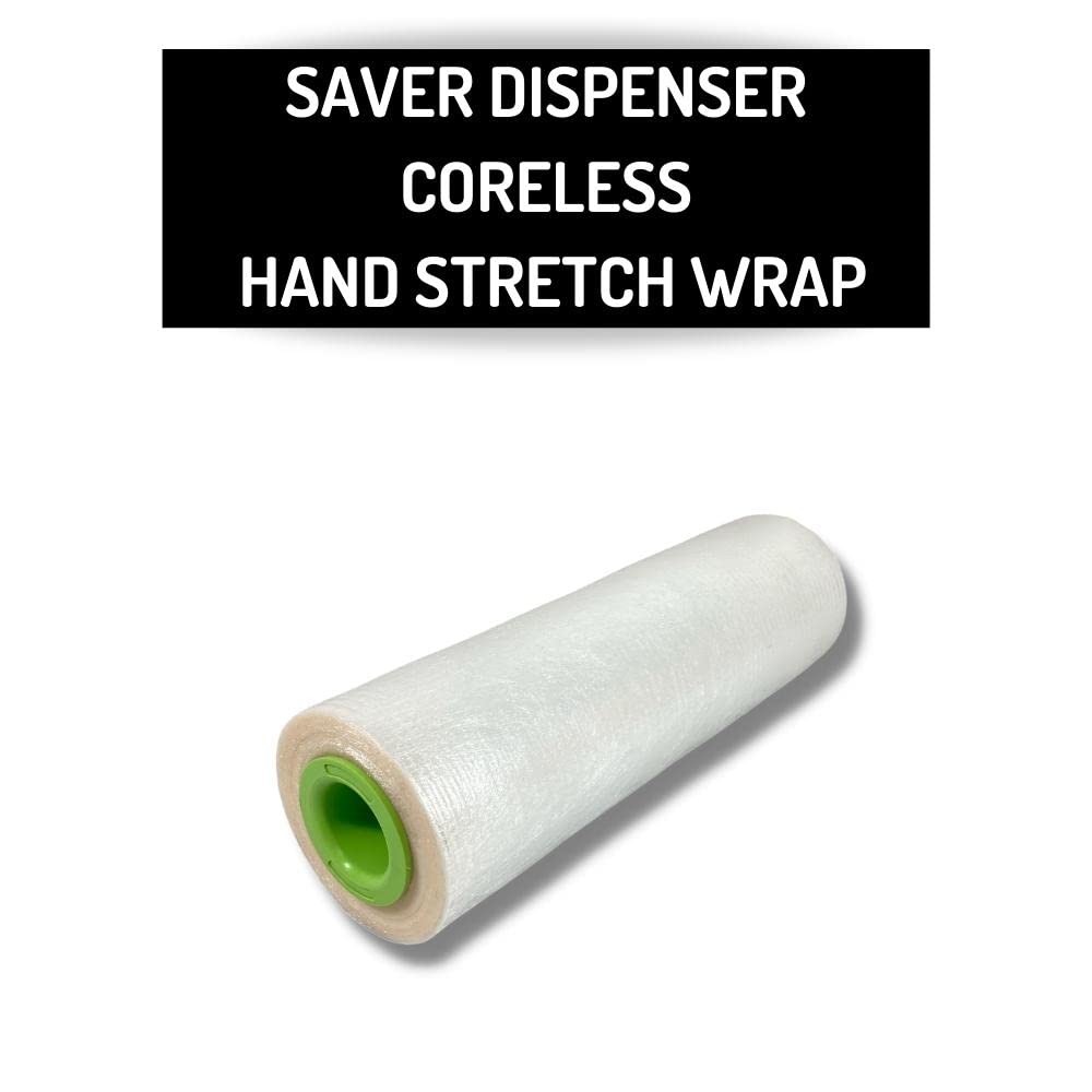 PSBM Coreless Stretch Wrap with Hand Saver - 8 Pack, 18