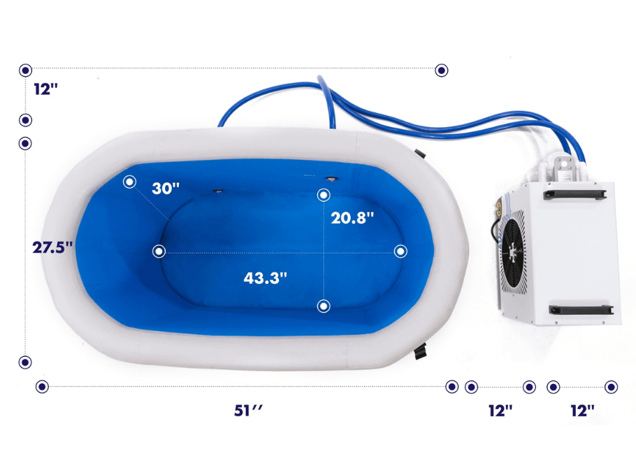 Inergize LIFE Cold Plunge Tub - Portable Ice Bath for Athletes & Recovery - Cold Water Therapy for Muscle Soreness & Inflammation Relief - Perfect for Post-Workout, Cryotherapy & Wellness Routine
