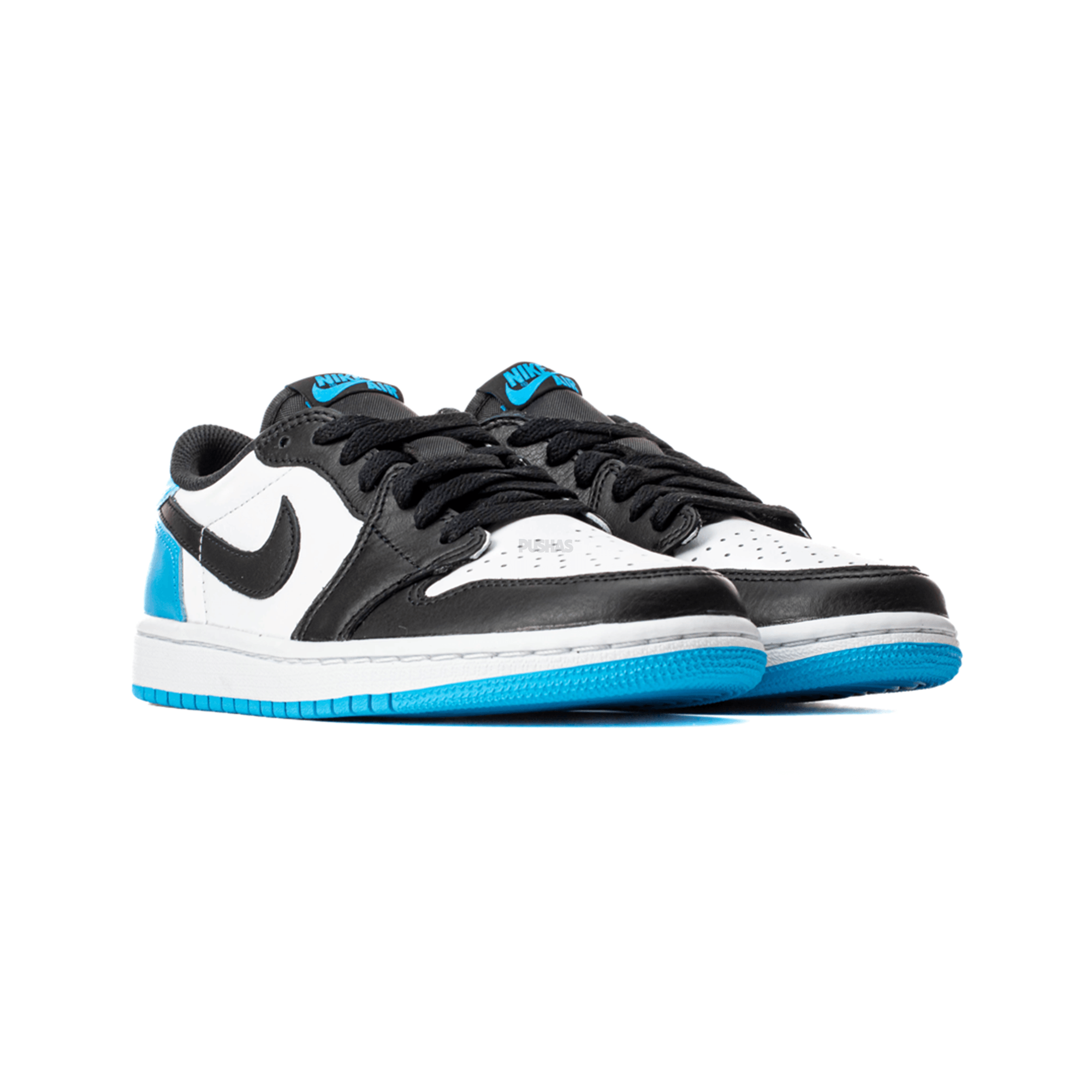 Air Jordan 1 Low 'Black Dark Powder Blue' Women's Sneakers (2022) - Casual Wear, Street Style & Gym Fashion