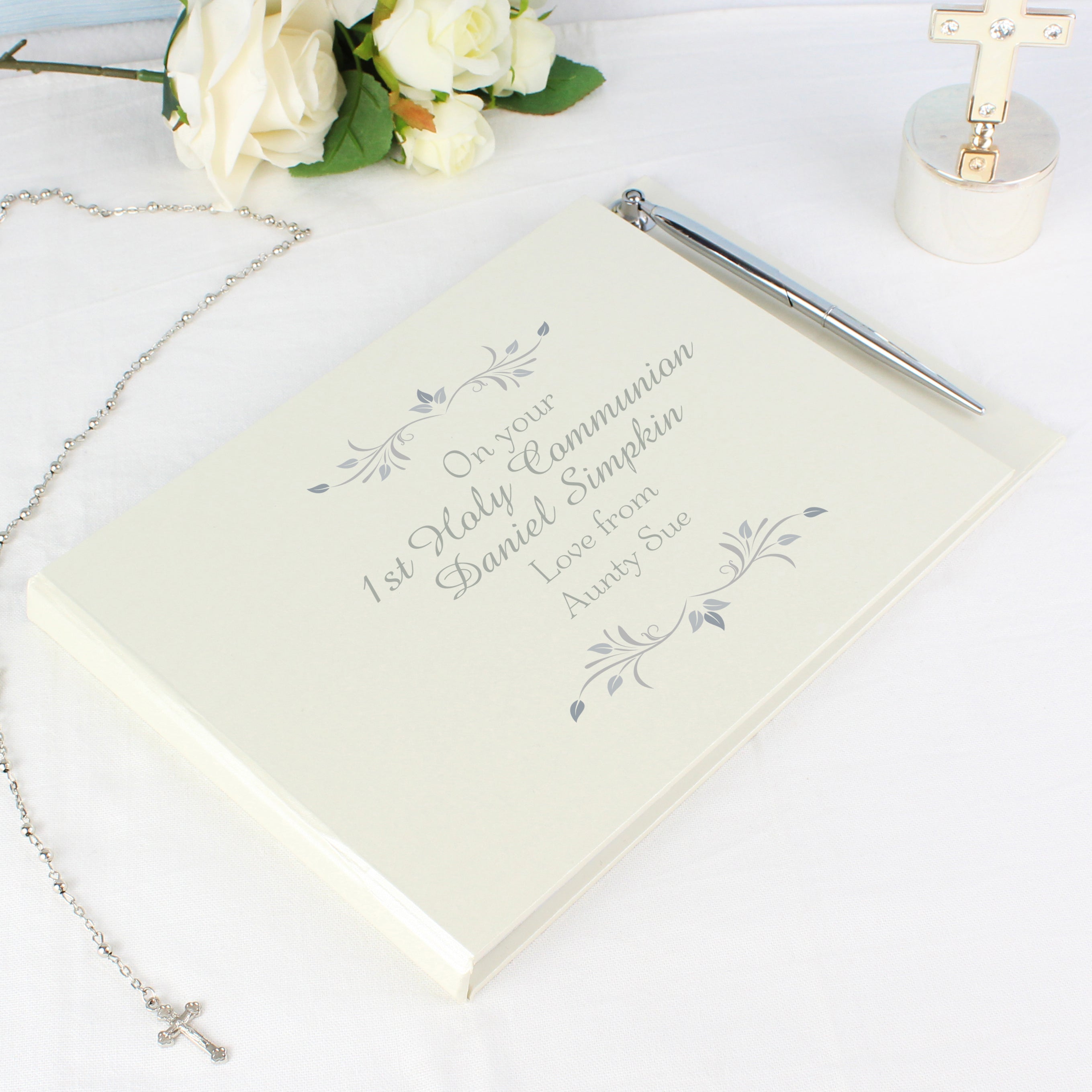 Personalized Memorial Guest Book with Pen - Elegant Keepsake for Funeral, Memorial Service & Sympathy Sign In - Perfect for Honoring Loved Ones & Cherishing Memories
