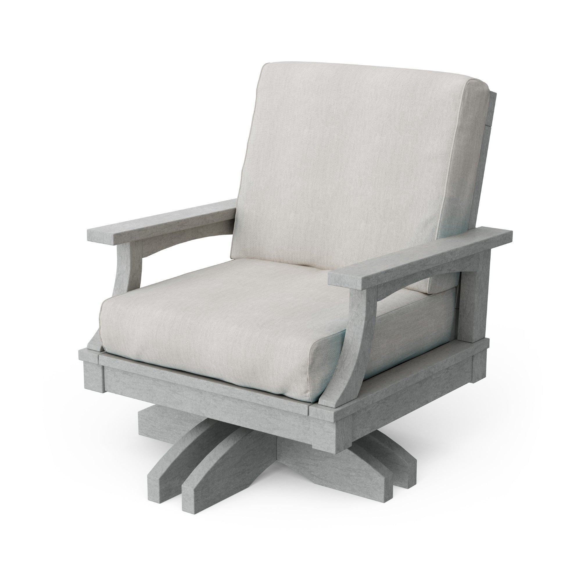 Heritage Deep Seating Swivel Chair - 360° Rotating Patio Lounge Chair with Cushions, Weather-Resistant Outdoor Furniture for Garden, Poolside & Backyard Relaxation