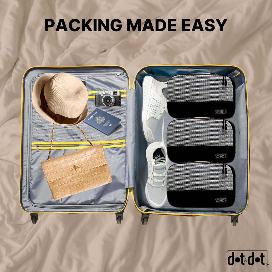 5-Piece Packing Cubes Set for Suitcases & Carry-On Luggage - Travel Organizer Bags for Efficient Packing | Perfect for Business Trips, Vacations & Weekend Getaways