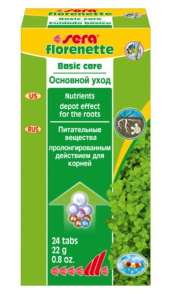 Sera Florenette Root Tabs - 24 Plant Fertilizer Tablets for Aquatic Plants | Promotes Healthy Root Growth in Fish Tanks & Aquariums