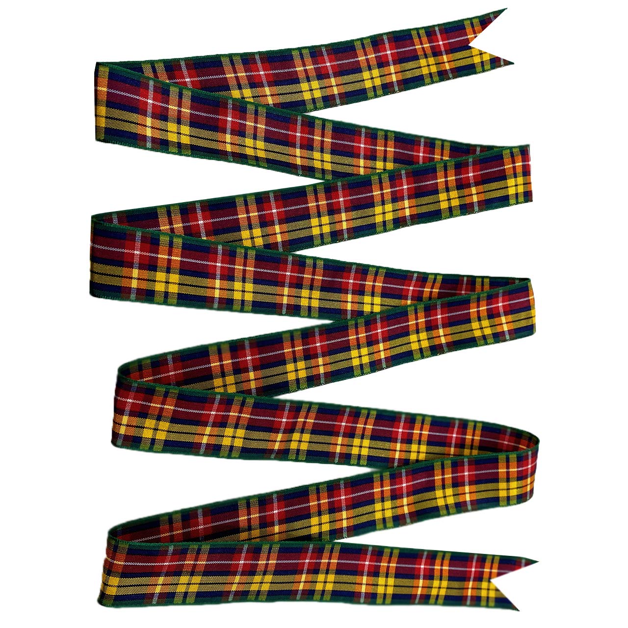 Morex Ribbon Edinburgh Ribbon - 1 Inch x 27 Yards, Buchanan Tartan Plaid Design (97525/25-05) - Perfect for Gift Wrapping, DIY Crafts, and Home Decor