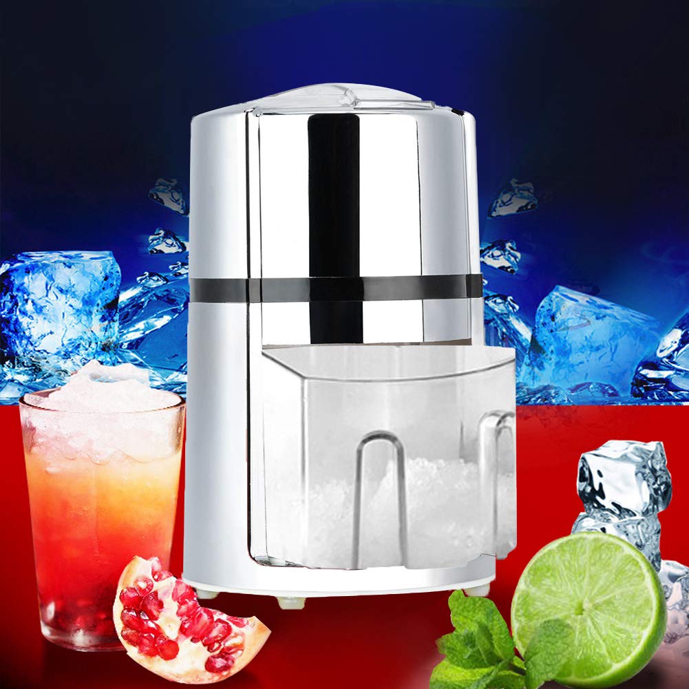 Portable Hand Crank Manual Ice Crusher - Stainless Steel & Plastic Snow Cone Maker for Kitchen, Cocktails, and Outdoor Parties - Perfect for Margaritas, Slushies, and Summer Drinks