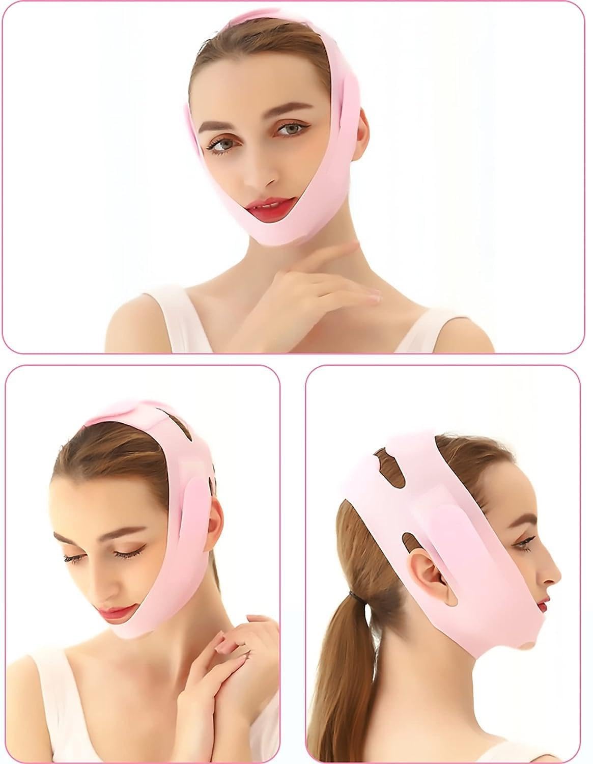 SWAMINE V-Line Lifting Face Mask - Double Chin Reducer & Skin Tightening for Women & Men | Cheek, Chin & Neck Slimming Belt (1 Count) | Perfect for Home Spa, Anti-Aging & Facial Contouring
