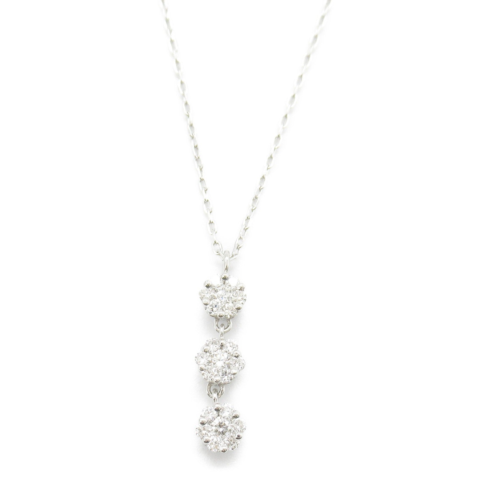 4℃ Diamond Necklace Pt850 Platinum - Elegant 18K White Gold Pendant for Women | Perfect for Weddings, Anniversaries & Special Occasions