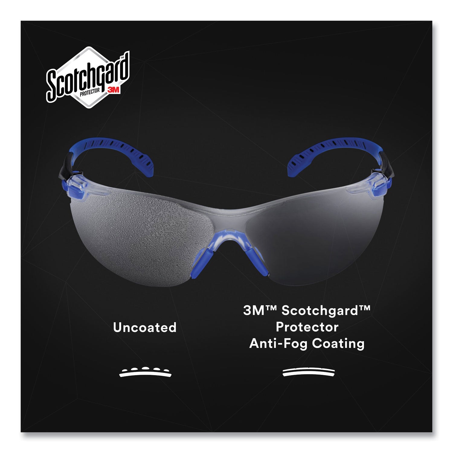 3M™ Solus 1000 Series Safety Glasses - Blue Plastic Frame with Clear Polycarbonate Lens | ANSI Z87.1 Certified | Ideal for Construction, Lab Work & DIY Projects