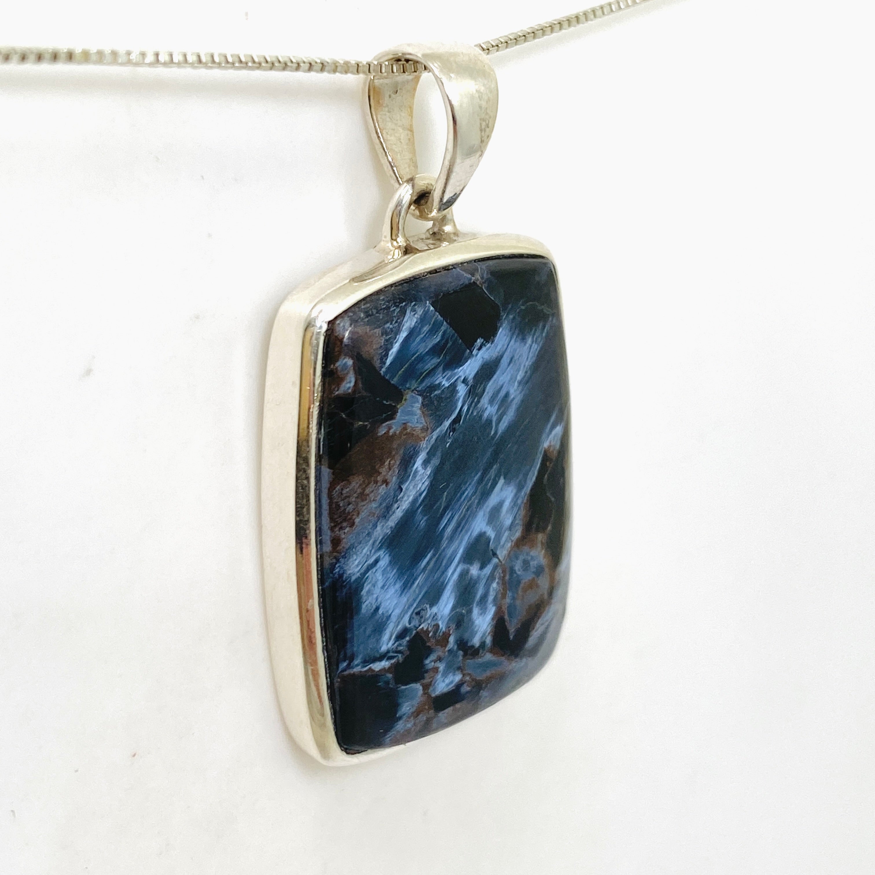 Natural Pietersite Rectangular Cabochon Pendant - Handmade Gemstone Jewelry PPGJ1065 for Women, Gift for Her | Perfect for Everyday Wear, Special Occasions & Spiritual Healing