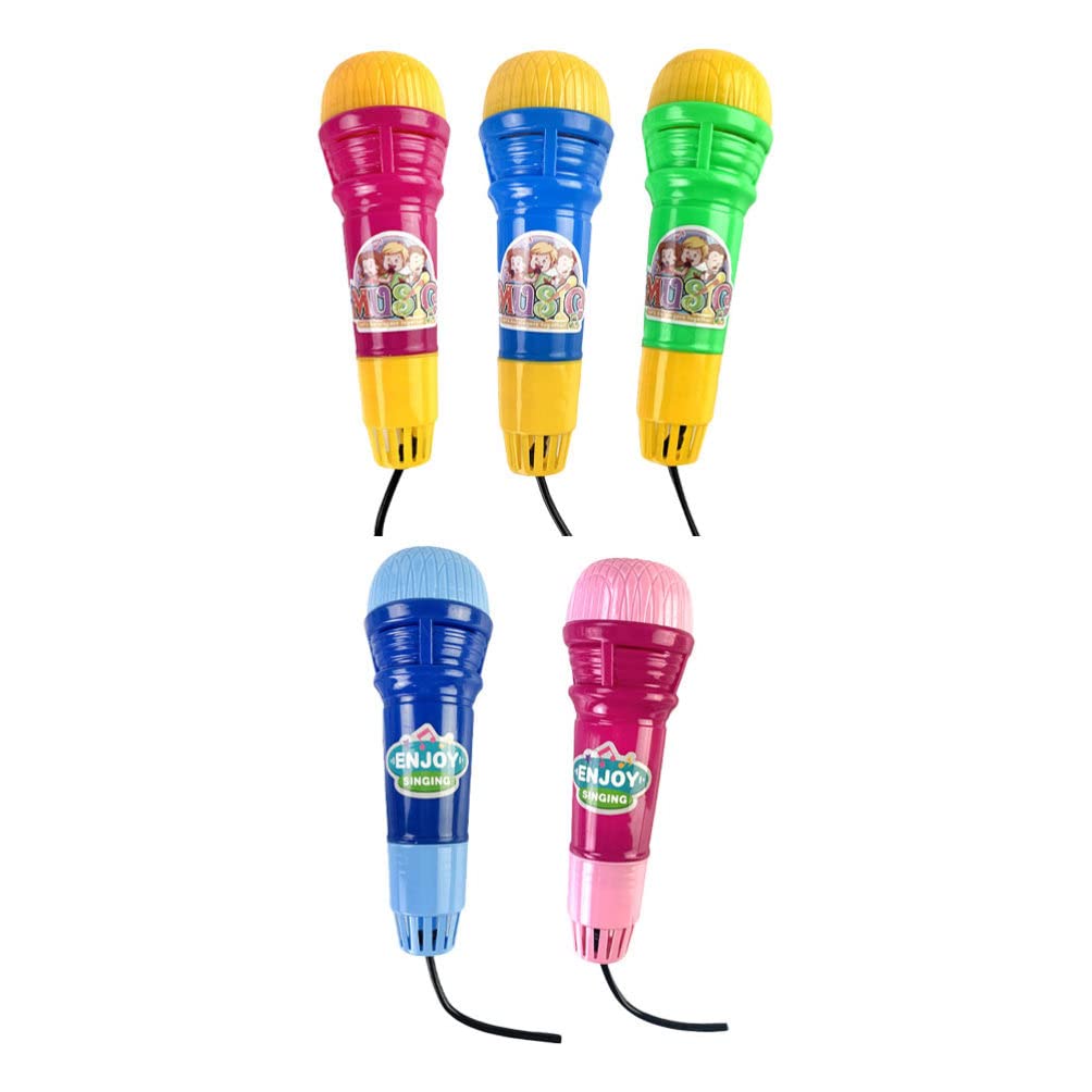 Zerodeko Kids Karaoke Microphone Toy - 5PCS Simulated Echo Microphones for Children, Random Colors | Fun Singing & Learning Toy for Toddlers & Preschoolers | Perfect for Birthday Gifts, Playtime & Early Childhood Development